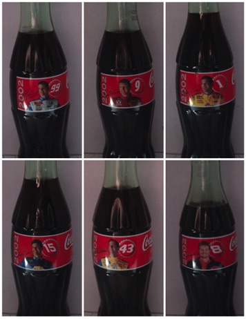 € 30,00 coca cola 6 flessen nastaar deel 2 nrs. 0753, 0754, 0755, 0756, 0757, 0758